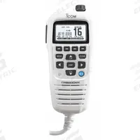 ICOM Command Microphone: Fits Icom, For M400BB/M410BB/M424G/M510: M510BB/M605 Series, 240 in Cord (MPN HM195GW 62 EXP). Key specifications — Compatible Radio Series: M424G; Color: White; Radio Connector Type: 8-Pin Round Plug; Brand: ICOM; Manufacturer Part Number: HM195GW 62 EXP; Push To Talk: Yes.
