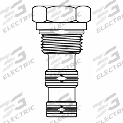 BUCHER HYDRAULICS Hydraulic Cavity Plugs: Zinc-Coated Steel, Three-Way, 1_2_3 Blocks Ports - Cartridge Valve Cavity Plugs