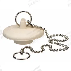 APPROVED VENDOR Drain Stopper: 1 3/8 in Overall Dia, Rubber, White, Push and Pull (MPN 1PPJ1). Key specifications — Material: Rubber; Color: White; Brand: APPROVED VENDOR; Application: Sink.