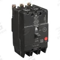 GE Molded Case Circuit Breaker: 20 A Amps, 14kA at 277/480V AC, Fixed, Lug, ABC (MPN TEY320). Key specifications — Series: TEY; Max. AIR Rating: 14kA at 277/480V AC; Instantaneous Trip: Fixed; Terminal Connection: Lug; Phase Connection: ABC.