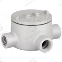 Conduit Outlet Body: Aluminum, GR, 3/4 in Trade Size, X Body, 18 cu in Body Capacity (MPN GRX75-A). Key specifications — Series: For Standard Body; Compatible Conduit Trade Size: 3/4 in; Thread Gender: Female; Hub Style: Threaded; Cover Included: Yes; Body Style: X; Connection Type: Threaded; Back Type: Round.