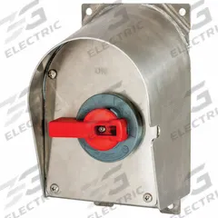 HUBBELL Enclosed Disconnect Switch: Non-Fusible, 100 A, Three Phase, 600V AC, 304 Stainless Steel (MPN HBLDS10SSR). Key specifications — Environment: Indoor/Outdoor; Phase: Three; Handle Color: Red; Housing Material: 304 Stainless Steel; Standards: UL 98; Brand: HUBBELL; For Environment: Indoor & Outdoor Rated; Product Features: Sloped Enclosure Top.