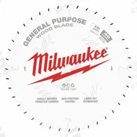 MILWAUKEE Circular Saw Blade: 10 in Blade Dia., 40 Teeth, 0.1 in Cut Wd, 5/8 in Arbor Size, Combo (MPN 48-40-1024). Key specifications — attr1116119: MILWAUKEE; attr1145631: Wood.