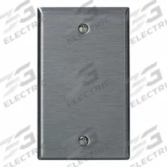 LEVITON Wall Plate: Blank, 1 Gang, Std Size (MPN 84014). Key specifications — Brand: LEVITON; Material: Stainless Steel.