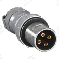 HUBBELL Pin and Sleeve Plug: Gray, 250V DC/600V AC, Three Phase, 60 A, 4 Pole, 4 Wire (MPN VP6475). Key specifications — Brand: HUBBELL.