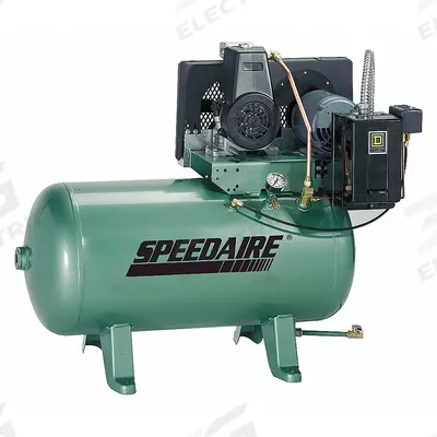 SPEEDAIRE Electric Air Compressor: 0.75 hp, 1 Stage, Horizontal, 30 gal, 2.1 cfm - Climate Control Stationary Electric Air Compressors
