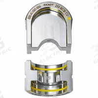 MILWAUKEE Upper and Lower Crimping Die: 250 kcmil, U Style Dies, For Use With 2779-22, 2 Sizes (MPN 49-12-U250C). Key specifications — attr511073: U Style Dies; attr511072: Electrical Wire and Cable Crimping; attr473934: MILWAUKEE; attr511065: M18™ FORCE LOGIC™; attr511069: Yellow; attr542116: 250 kcmil; attr511067: 2779-22.