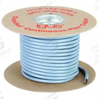 CHAINFLEX Control Cable: 18 AWG Conductor Size, 5 Conductors, PVC, 100 ft, Gray (MPN CF130US-07-05-100). Key specifications — Conductor Size: 18 AWG; Minimum Bend Radius Factor - Fixed: 5 x OD; Minimum Bend Radius Factor - Flexible: 7.5 x OD; Shielding: Unshielded; Brand: CHAINFLEX.