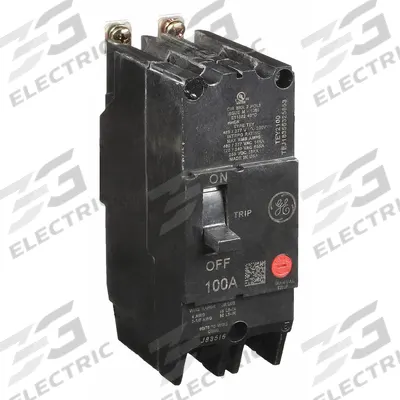 GE Molded Case Circuit Breaker: 100 A Amps, 14kA at 277/480V AC, Fixed, Lug - TEY-Frame GE Molded Case Circuit Breakers