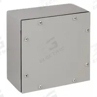 WIEGMANN Enclosure: Steel, 8 in x 8 in x 4 in, NEMA 4, Solid Cover, Screw On (MPN WA080804GSC). Key specifications — Closure Method: Screws; Brand: WIEGMANN; Knockouts: Not Included.
