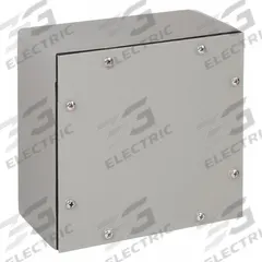 WIEGMANN Enclosure: Steel, 8 in x 8 in x 4 in, NEMA 4, Solid Cover, Screw On (MPN WA080804GSC). Key specifications — Closure Method: Screws; Brand: WIEGMANN; Knockouts: Not Included.