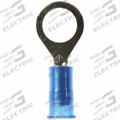 3M Ring Terminal: Blue, Nylon Insulation, 5/16 in Stud Size, 16 AWG to 14 AWG Wire Sizes, 1,000 V (MPN MNG14-516R/SK). Key specifications — attr1308027: 3M.