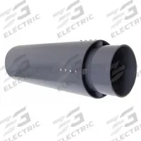 Rain Cap: PVC, For 14 in Duct Dia, 60 3/4 in Overall Lg, 14 in Inlet Dia, 0.1875 in Material Thick (MPN PVCRCB14). Key specifications — Brand: PLASTIC SUPPLY.