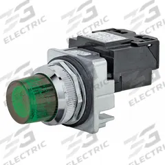 SIEMENS Pilot Light: 30 mm Panel Mounting Size, Green, Incandescent, Class 52 Series (MPN 52PL5D3). Key specifications — Series: Class 52; Brand: SIEMENS; Includes Push-To-Test: No Push-To-Test Included.