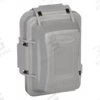 RACO While In Use Weatherproof Cover: 1 Gangs, For Decora/GCFI Electrical Component Type, Gray, 3R (MPN MM420G). Key specifications — Brand: RACO; Color: Gray; Cover Material: Polycarbonate; For Electrical Component Type: Decora/GCFI; Mounting Orientation: Horizontal or Vertical.