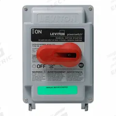 LEVITON Disconnect Switch: Non-Fusible, 30 A, Single or Three Phase, 600V AC, Non-Metallic (MPN MS4X-303). Key specifications — Environment: Indoor/Outdoor; Phase: Single or Three; Handle Color: Red; Housing Material: Thermoplastic; Standards: UL508; Brand: LEVITON; For Environment: Indoor & Outdoor Rated.