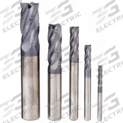 APPROVED VENDOR End Mill Set: Square, 5 Pc, Carbide, AlTiN Coated, 4 Flute, 1/8" to 1/2" Mill Dia (MPN 206-888882)