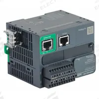 SCHNEIDER ELECTRIC PLC: (2) Analog/(8) Discrete, (8) Transistor, 24V AC : 24V DC (MPN TM221ME16T). Key specifications — attr211240: SCHNEIDER; attr1072668: Clock Included; attr1075941: (2) Analog; attr1075943: (8) Transistor.