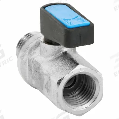 APPROVED VENDOR Manual Two-Way Ball Valve: 1/4 in, Nickel-Plated Brass, Straight, MNPT x FNPT - Mini Brass Ball Valves