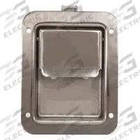 BUYERS PRODUCTS Vehicle Storage Latch: Paddle Latch, Truck Boxes, 5 1/2 in Overall Ht, Silver, Keys (MPN N3885). Key specifications — Type: Paddle Latch; Compatible with Manufacturer Model No.: 7707616; Compatible with Product Type: Truck Boxes; Includes: Keys; Material: Stainless Steel; Color: Silver; Brand: BUYERS PRODUCTS.