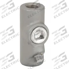 Sealing Fitting - Vertical and Horizontal: Aluminum, 1/2 in Trade Size, Female (MPN EYSEF50AL). Key specifications — Brand: APPLETON ELECTRIC; Finish: Powder Coated; Connection Type: Threaded; Thread Gender: Female; Ends - Hazardous Fittings: 1/2 in FNPT x 1/2 in MNPT; Material: Aluminum; Hazardous Location Rating: Class III; Thread Type: NPT.