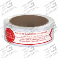 TAPECASE Tamper Evident Tape: 1.9 mil Tape Thick, White, 27 lb/in Tape Tensile Strength (MPN 15C760). Key specifications — Message: Sealed For Your Protection; Brand: TAPECASE.