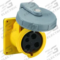 HUBBELL Pin and Sleeve Receptacle: Yellow, 125V AC, Single Phase, 60 A, 2 Pole, 3 Wire (MPN HBL360R4W). Key specifications — Brand: HUBBELL.