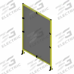 T-Slot Framing System Panel: Add-On, Yellow, 72 in H x 36 in W x 5 1/2 in D, Mesh (MPN 48312). Key specifications — Finish: Powder-Coated/PVC-Coated; Brand: FAZTEK; Panel Color: Black; Panel Type: Mesh; Color: Yellow; Material: Wire; Mesh Shape: Square; Assembly: Assembled.