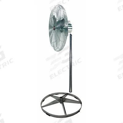 Dayton Freestanding Fan: 20 in Blade Dia, 1 Speeds, 1/15 hp Motor HP, Non-Oscillating - Washdown-Rated Industrial Pedestal Fans