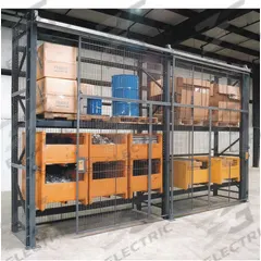 WIRECRAFTERS Enclosure Kit: 3 Bays, 120 in x 48 in x 96 in, 10 ga, Steel, Powder Coated, Gray (MPN RE10848SD3). Key specifications — Brand: WIRECRAFTERS; Material: Steel; Includes: Overhead Track; Includes Hardware: Yes; Finish: Powder Coated; Color: Gray.