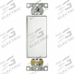 LEVITON Wall Switch: Rocker Switch, 3-Way, Maintained, White, 120/277V AC, 15 A (MPN M5693-W). Key specifications — Illuminated: No; Voltage Rating: 120/277V AC.