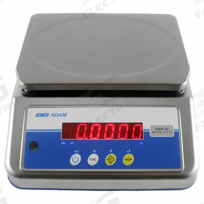 ADAM EQUIPMENT Food Scale: 7 1/8 in Weighing Surface Dp, 9 5/8 in Weighing Surface Wd - Food Scales