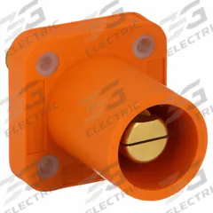 Single Pole Receptacle: Orange, Straight Taper Nose Mating, Threaded Stud Termination, 400 A (MPN HBLMRSO). Key specifications — Series: 16; Receptacle Gender: Male; Brand: HUBBELL.
