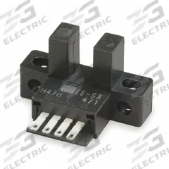 OMRON Photoelectric Sensor: Built-in Connector, 5-24V DC, NPN (MPN EE-SX471). Key specifications — DC Supply Voltage Rating: 5-24V DC; Brand: OMRON.
