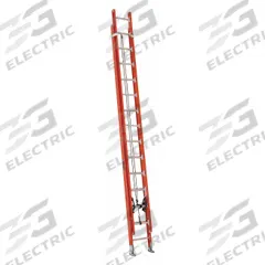 LOUISVILLE LADDER Extension Ladder: 28 ft Ladder Size, Fiberglass, 300 lb Load Capacity, 62 lb Wt (MPN FE7228). Key specifications — Color: Orange; Brand: LOUISVILLE LADDER; Included Features: Mar-Resistant End Caps; Removable Fly: Fixed.
