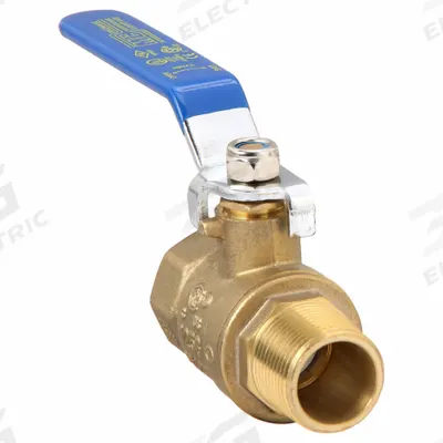 APPROVED VENDOR Manual Two-Way Ball Valve: 3/4 in, Straight, MNPT x FNPT, Full Port Ball Port - Brass Ball Valves