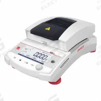 OHAUS Moisture Analyzer: 90 g Max Capacity, 40°C to 200°C, Carbon Fiber, RS-232/USB, LCD, Aluminum (MPN MB62). Key specifications — Display Type: LCD; Brand: OHAUS; Interface: RS-232; Moisture Measurement Repeatability: 0.01 % to 100 %; Readability: 1 mg/0.01 %.