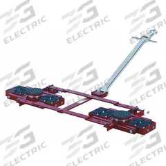 GKS-PERFEKT Machine Roller: 26,400 lb, 4 1/4 in Deck Ht, 6 1/2 in L x 6 1/2 in W, (16) Rollers, Red (MPN 5-10230). Key specifications — attr1344324: Rubber Padded; attr1344335: Pulling Handle with Tow Eye; attr1344360: GKS-PERFEKT; attr1344361: Red.