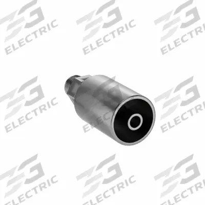 KURT Hydraulic Crimp Fitting: Carbon Steel, Straight, -6 For Hose Dash Size - Kurt Crimp Hydraulic Hose Fittings with NPT Connection