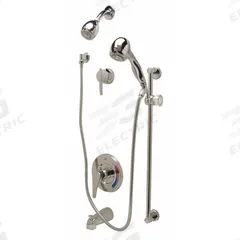 ZURN Tub and Shower Trim Kit: Temp Gard, 2.5 gpm Fixed Showerhead Flow Rate, Chrome, Single Function (MPN Z7302-SS-MT-DV-HW). Key specifications — Connection Type: FNPT; Series: Temp Gard; Showerhead Spray Patterns: Single.