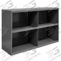 DURHAM MFG Pigeonhole Bin Unit: 34 in x 12 in x 24 in, 4 Compartments, Gray, Steel, Powder Coated (MPN 329-95). Key specifications — attr7229: Steel; attr38869: DURHAM MFG; attr38873: Gray.