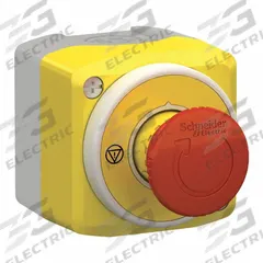 SCHNEIDER Control Station: Mushroom Head Push Button, 1 Pilot Lights, 1NO/2NC, Emergency Stop (MPN XALK178W3B140G). Key specifications — Brand: SCHNEIDER; Operator Legend: Emergency Stop; Operator Color: Red; Operator Configuration: Mushroom Head Push Button; Environments & Applications: Oil- & Dust-Tight; Operator Configuration Type: (1) Mushroom Push Button.