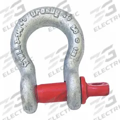 CROSBY Anchor Shackle: Anchor Shackle, 1,000 lb Working Load Limit, 13/16 in Compatible Sling Wd (MPN 1018375). Key specifications — Body Color: Silver; Brand: CROSBY.