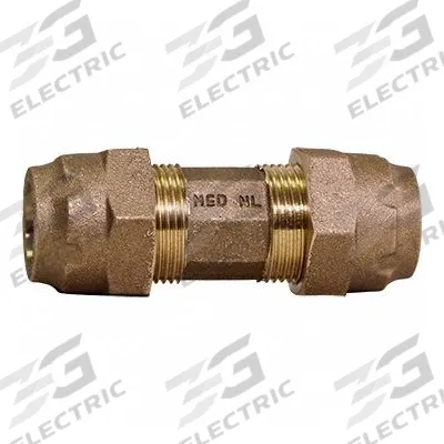 A.Y. MCDONALD Compression Fitting Coupling: 3/4 in OD x 3/4 in OD Fitting Size - Brass Compression Fittings for Waterworks