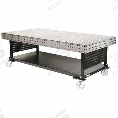 FLEXTUR Welding Table: 35 in Ht, 48 in Dp, 96 in Wd, 4,000 lb Wt Capacity - Mobile Fixed-Height Modular Welding Tables