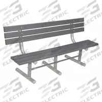 ULTRASITE Outdoor Bench: Extra Heavy-Duty, 96 in Overall Lg, 35 in Overall Ht, Gray, Silver (MPN g940P-GRY8). Key specifications — Manufacturer Part Number: g940P-GRY8; Brand: ULTRASITE; Frame Color: Silver; Product Type: Outdoor Bench; Seat Color: Gray; Series: Extra Heavy-Duty.