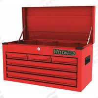WESTWARD Top Chest: 6 Drawers, Light Duty, 26 in Overall Wd, 12 1/8 in Overall Dp, Keyed (MPN 48RJ70). Key specifications — Brand: WESTWARD; Includes Drawer Liners: Yes.