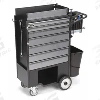 FLEXCART Tool Utility Cart: Black, 37 1/2 in Wd, 14 1/2 in Dp, 45 in Ht, No Lid, Padlockable (MPN FC-200WBT). Key specifications — attr1116771: Putty Knives and Scrapers; attr1116772: FLEXCART; attr1116768: Padlockable.