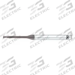 OSG Corner Radius End Mill: Carbide, WXS Coated, 2 Flute, 2 mm Mill Dia, 1.6 mm LOC, 0.1 mm Rad (MPN 3102003)