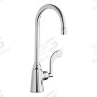 CHICAGO FAUCETS Gooseneck Kitchen Faucet: 350, Cast Brass, Single-Post, Deck, 1 Mounting Holes, NPT (MPN 350-317XKABCP). Key specifications — Series: 350; Brand: CHICAGO FAUCETS.